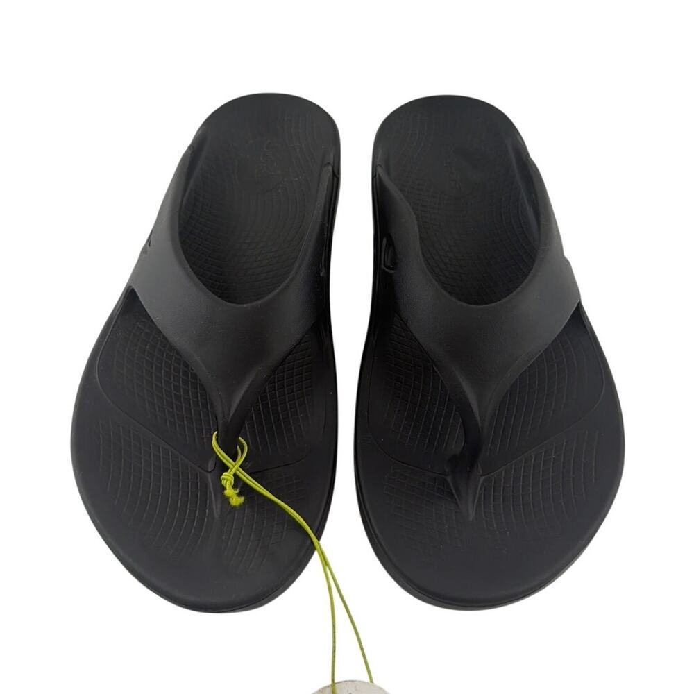 OOfos Unisex Black OOriginal Recovery Thong Slide Sandals Size M9/W11 - Picture 3 of 11